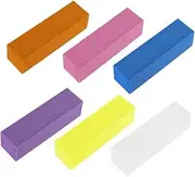 MUSISALY 5Pcs Sponge Nail Buffer Blocks for Manicure and Pedicure Care Lightweight Washable Nail File Buffing Tools Random Color for Finger and Toe Nails
