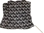 WHBM Women's Size 8 Black White Diamond Pattern Bustier Strapless Top NEW