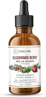 Aussie Pure Blushwood Berry EBC-46 Maximum Strength Immune and Cell Support Tincture - Fruit and Seed Extract - Gentle, Oral, and Topical Alcohol-Free Glycerin Formula - All Ages - One 120ML Bottle