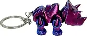 Gcerfby 3D Printed Dragon, Articulated Dragon Statue Keyring, 3D Printed Triceratops With Articulated Joints for Boys, Girls, Kid, Adults