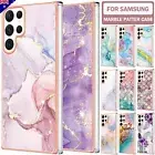 For Samsung S25 S24 S23 S22 S21 Ultra Plus FE A16 Case Marble Shockproof Cover