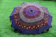 Indian Beautiful Garden Parasol Mandala Cotton Sunshade Parasols Umbrella