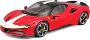 [Bburago] Ferrari SF90 Stradale Assetto Fiorano: 1:18 Scale Model Car, Doors, Bonnet and Boot Movable, Red (18-16911), Large