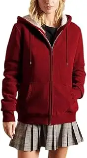 [Generic] Women's Full Zip up Lined Hoodie Sweatshirt Jacket Coat