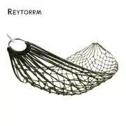 Portable Nylon Mesh Hammock Sleeping Bed for Outdoor Travel Camping Blue Green R