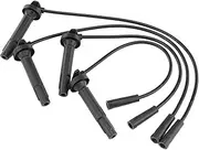 Frankberg 4X Ignition Cable Set Petrol Compatible with Forester SF SG 2.0L 2000-2008 Impreza GFC GC GD GF G.G 2.0L 1995-2009 Legacy III BE BH 2.0L 2.5L 1998-2003 Replace# 22451AA7200