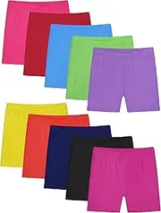 [Ruisita] Resinta 10 Pack Girls Bike Shorts Cartwheel Shorts for Girls Toddler Under Dress Dance Short Kids Biker Shorts Multicolor