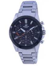 Casio EDIFICE Chronograph Date 12/24 Analog Solar EQS-930DB-1A 100M Mens Watch