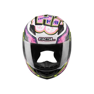 【SOL Helmets】SF-2全罩式安全帽 (哈囉_白/粉) ｜ SOL安全帽官方商城