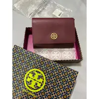 在飛比找蝦皮購物優惠-正品 荔枝皮 tory burch 真皮 經典 防刮 零錢包