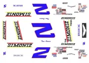 #2 Tom Sneva SIMONIZ 1/64th HO Scale Slot Car Decals
