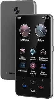 Portable Language Translator Device 138 Languages Voice Translation Offline Translation Simultaneous Translation Text/P Translation Support Unit Conversion and Audio Video Gray