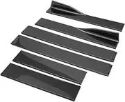 6PCS 2m/2.2m Universal Side Skirts Extension Rocker Panels Lip Splitters Bumper Car Styling Red Carbon Black Side Skirt Spoiler(Carbon Fiber 2m)