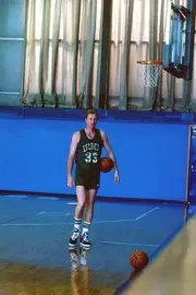 Larry Bird Boston Celtics walks during a Boston Celtics open pract- Old Photo
