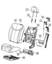 Genuine Mopar Front Seat Back Cover Left 1WP11HL1AA
