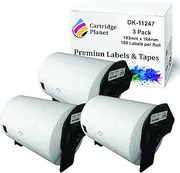 Cartridge Planet 3 Pack Compatible Label Roll for Brother DK-11247 DK11247 103mm x 164mm 180 Labels per Roll for Brother QL1050 QL1050N QL1060N QL1100 QL1110NWB Label Printer