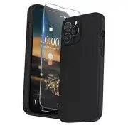 Compatible with iPhone 13 Pro Max Case with Screen Protector, (Camera Black