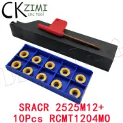 SRACR 2525M12 25×150mm CNC Lathe External Turning Tool Holder + 10Pcs RCMT1204