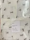 *Pottery Barn skier ski KING cotton percale sheet set ORGANIC