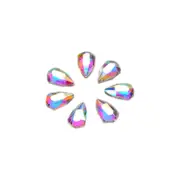 Rhinestones Diamond Crystal Glass AB Nail Flat Back Shield Shape 5x8mm 144pcs
