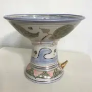 CERAMIC PEDESTAL BOWL BY JOHN CLIFF Decoration inspired by ancient Greek motifs