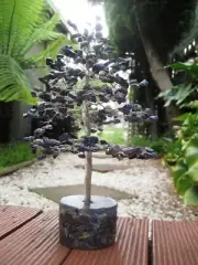 Large 300-Leaf Lapis Lazuli TRUTH Crystal Bonsai 22cm Gemstone Tree Orgone Base