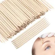 Eye Brow Wooden Wax Sticks Mini Waxing Applicator Sticks Lip Nose Eyebrow Woo...