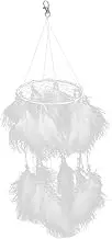 EPIGEIST Dream Catcher Pendant with Creative Heart Design White Lantern Wind Chime for Bedroom Living Room Car Party Decoration Unique for Family and Friends