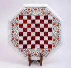 24'' Marble Octagon Chess Table Top with Inlay Art Coffee Table for Home n7