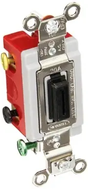Hubbell HBL1557L Momentary SPDT Off Locking Toggle Throw Lock Switch 120/277V