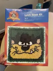 Vtg Taz II Caron Latch Hook Kit Tasmanian Devil Warner Bros Looney Tunes 1997