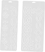Angoily 2Pcs DIY Quilting Template Durable Plastic Sewing Templates for Patchwork Embroidery Machine Quilting Easy to Use Transparent Design for Craft Lovers