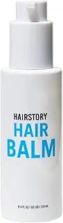 Hairstory Hair Balm, Moisturizing Air Dry Lotion, Leave In Conditioner Cream for All Hair Types, Adds Softness & Shine, Smooths Frizz, Defines Waves & Curls, 4oz