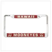 Mooneyes Moon Chrome License Plate Frame Hawaii Red MG023HWRD USA