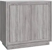 Buffet Cabinet with Storage, Kitchen Sideboard Storage Cabinet with 4 Compartments, Mid Century Modern Side Cabinet for Dining Living Room, Grey Sonoma 80x34x75 cm Engineered Wood