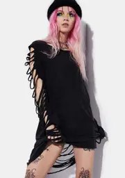 [Current Mood] Face The Backlash Shredded Sweatshirt