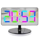 Digital Alarm Clock with Wireless Charging, Mirrored LED Clock for Bedroom7930