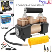 Car Tyre Inflator Pump Portable 12V Air Compressor Double Cylinder HEAVY DUTY