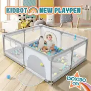 Baby Playpen Fence Pen Safety Gate Activity Centre Enclosure Barrier Playground Play Room Yard 150x150cm