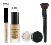 4 Items Wonder Blur Crème Concealer Silk Fusion Foundation Flat Buffer Brush
