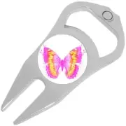 Watercolor Butterfly Golf Ball Marker Divot Repair Tool Bottle Opener