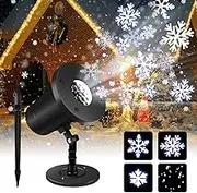 Christmas Decorations, Christmas Snowflake Projector Lights, Liwarace LED Snowflake Lights Waterproof Plug in Xmas Lights, Indoor/Outdoor Christmas Decorations & Gifts for Women/Men