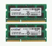 Crucial 8GB 2x4GB 2Rx8 PC3L-12800S DDR3 1600Mhz Memory SO-DIMM Laptop RAM 4GB@