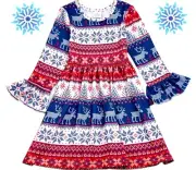 Girls Fall Winter Christmas New Years Dress 1-2Y TRAVELERS COLLECTION