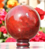 Large Red Jasper Crystal Sphere Handmade Crystal Home Office Decorative Ball
