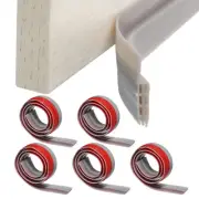 5 Pcs Silicone Door Draft Stopper Door Weather Stripping Door Sweep, Grey