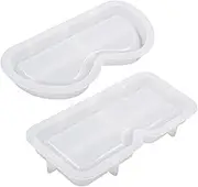 Zunetsutock Silicone Tray Mould - Silicone Mould for Sunglasses Resin Shell Holder Mould Epoxy Mould for Craft Accessories Storage Glasses Tray Silicone Mould x 1 Set Resin Art Tools