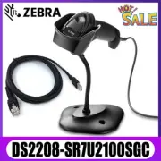 Zebra DS2208-SR7U2100SGC 1D 2D Handheld Barcode Scanner With USB Cable & Stand