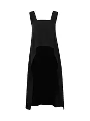 Black Sleeveless High Low Top