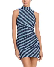 Ramy Brook Marisha Ribbon Striped Mini Dress